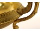 Paire cassolettes brûle-parfum Empire bronze marbre Sienne Restauration 19è
