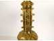 Altar set 4 candlesticks cross crucifix brass neo-gothic XIXth
