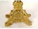 Altar set 4 candlesticks cross crucifix brass neo-gothic XIXth