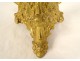 Altar set 4 candlesticks cross crucifix brass neo-gothic XIXth