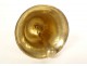 Cloche clochette de table argent vermeillé fleurs feuillage 221gr XIXème
