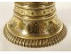 Cloche clochette de table argent vermeillé Minerve monogramme 102,61gr XIXè