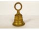 Petite cloche clochette de table bronze doré frises fleurs XIXème siècle