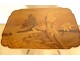 Emile Gallé marquetry tea table landscapes flowers orchids Art Nouveau