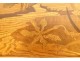 Emile Gallé marquetry tea table landscapes flowers orchids Art Nouveau