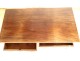 Table de milieu palissandre indo-portugaise bronze tiroirs XIXème siècle