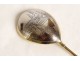 Russian silver vermeil caviar spoon twisted niello Moscow Kremlin XXth