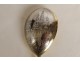 Russian silver vermeil caviar spoon twisted niello Moscow Kremlin XXth