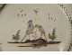 Assiette faïence Nevers angelot Cupidon lyre carquois paysage XVIIIè siècle