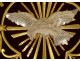 Chape liturgique pluvial broderie fils d'or pélican mystique XXème siècle