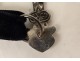 Breton Jeannette cross solid silver heart Plougastel Finistère ribbon 19th