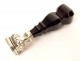 Solid silver stamp seal, agate handle, Imperial Prussian Eagle, 19th century
