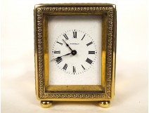 English vermeil silver desk clock London Asprey London 1909 XXth