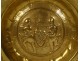 Plat de quête à offrandes laiton gothique Allemagne Nuremberg XVIIè siècle