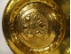 Plat de quête à offrandes laiton gothique Allemagne Nuremberg XVIIè siècle