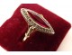 Marquise ring solid gold 18K ruby small pink diamonds PB 2.94gr XXth