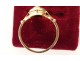 Marquise ring solid gold 18K ruby small pink diamonds PB 2.94gr XXth