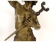 Large bronze scupture Emile Laporte Vercingetorix Gallic Warrior Nineteenth