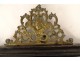 Italian octagonal mirror blackened wood brass bronze putti Grand Tour XIXth