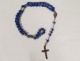 Rosary cross crucifix metal grains beads stone jet rosary XIXth XXth