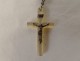 Rosary cross crucifix metal grains beads stone jet rosary XIXth XXth