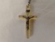 Rosary cross crucifix metal grains beads stone jet rosary XIXth XXth