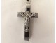 Rosary cross crucifix metal grains beads stone jet rosary XIXth XXth