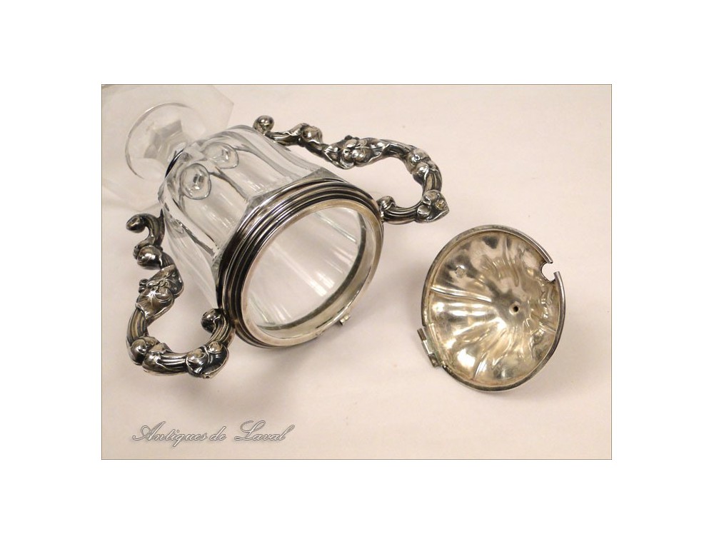 ANCIENNE MOUTARDIER CRISTAL En Argent Massif Poinçons Coq XIX ÈME EUR 250,00 - PicClick FR