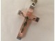 Rosary cross crucifix metal grains beads stone jet rosary XIXth XXth