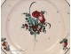 Marseille faience plate Carnation Flowers 18th