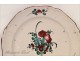 Marseille faience plate Carnation Flowers 18th