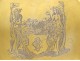 Large silver vermeil round plate Adam Eve Jardin Eden mastery 1020gr 19th