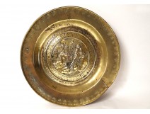 Brass offerings collection dish Annunciation Virgin Germany Nuremberg 16th century