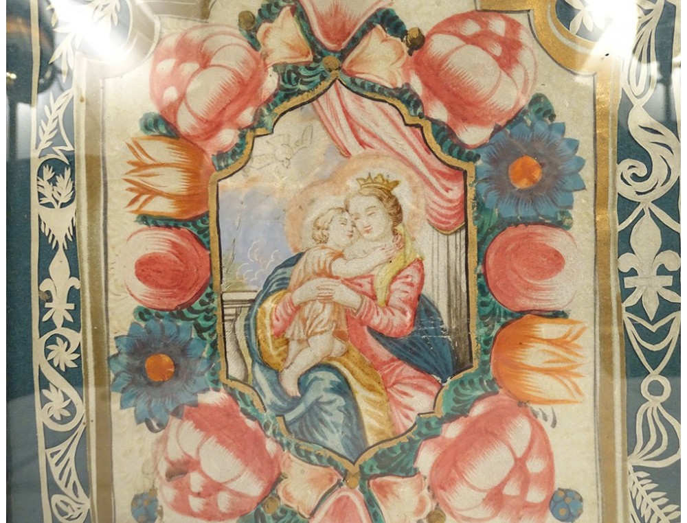 Image pieuse canivet dentelle enveloppe ajourée pour