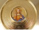 Paten chalice silver vermeil Minerva enamels Christ Glory Pantocrator 19th century