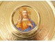 Paten chalice silver vermeil Minerva enamels Christ Glory Pantocrator 19th century