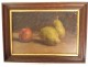HSP still life painting fruit pears apple signed late 19th century