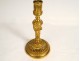 Candlestick Louis XVI candlestick gilded bronze stem fluted garland XVIIIth century