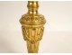 Candlestick Louis XVI candlestick gilded bronze stem fluted garland XVIIIth century