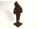 Bronze sculpture Eutrope Bouret Pierrot Au clair de la Lune 19th century