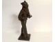 Bronze sculpture Eutrope Bouret Pierrot Au clair de la Lune 19th century