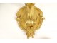 Pair of Louis XV sconces, carved gilded wood, 18th century shells
