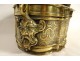 Old copper wood heater grotesque mascarons 18th century