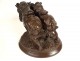 Bronze sculpture Emmanuel Fremiet Animal Towing Horses 19th century