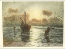 Lithography A.Chabanian Seaside Britain 19th