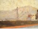 HSP marine painting steamboat Tiberias Salonika Greece Valloton 1940