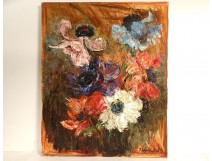 HST still life Robert Leparmentier flowers anemones Breton school 20th century