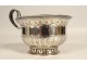 Solid silver cup with openwork Greek frieze Rooster Paris I Empire 192gr 19th century