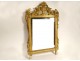 Louis XVI Provençal mirror carved gilded wood vase urn flowers 18th century
