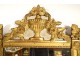 Louis XVI Provençal mirror carved gilded wood vase urn flowers 18th century
